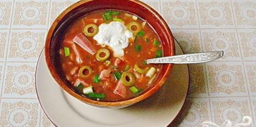 Рецепт деревенской похлебки из фасоли с ветчиной