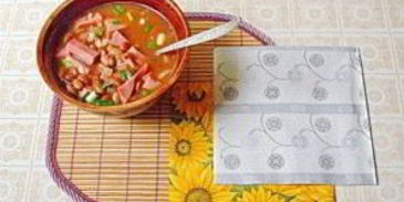 деревенская похлебка из фасоли с ветчиной