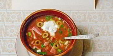 деревенская похлебка из фасоли с ветчиной