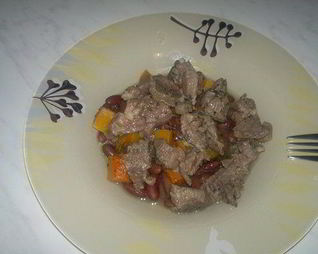 Фасолевая похлебка с бараниной и тыквой