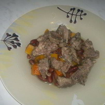 Фасолевая похлебка с бараниной и тыквой