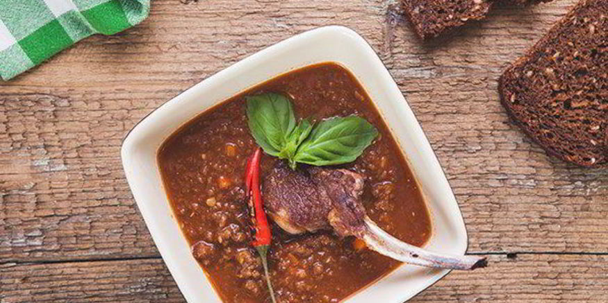 Рецепт хлебной похлебки с копченым барашком