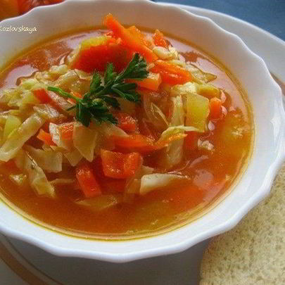 Марокканская овощная похлебка с гренками