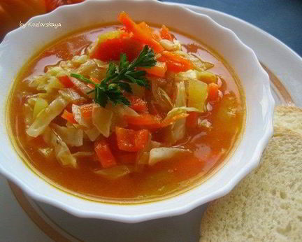 Марокканская овощная похлебка с гренками