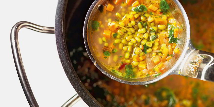 Рецепт похлебки из гороха маш с мятой