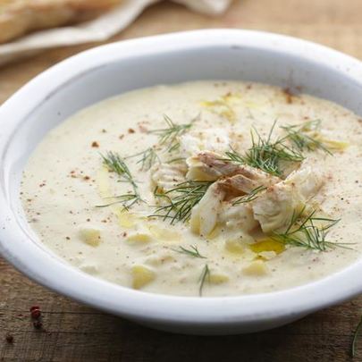 Похлебка с омулем горячего копчения