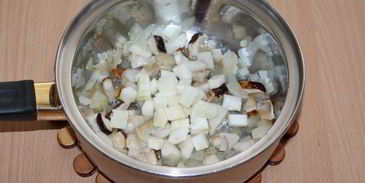 похлебка с тыквой, грибами и булгуром