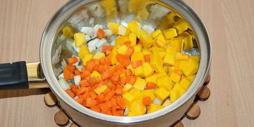 похлебка с тыквой, грибами и булгуром