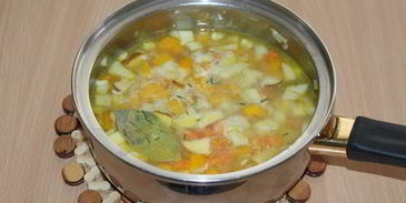 похлебка с тыквой, грибами и булгуром