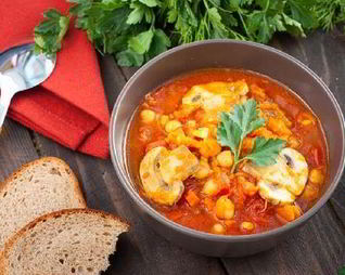 Сытная похлебка из чечевицы с грибами