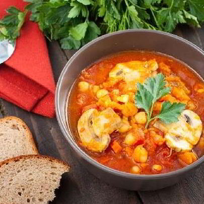 Сытная похлебка из чечевицы с грибами