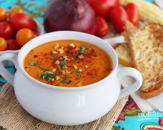 Томатная похлебка с кукурузой