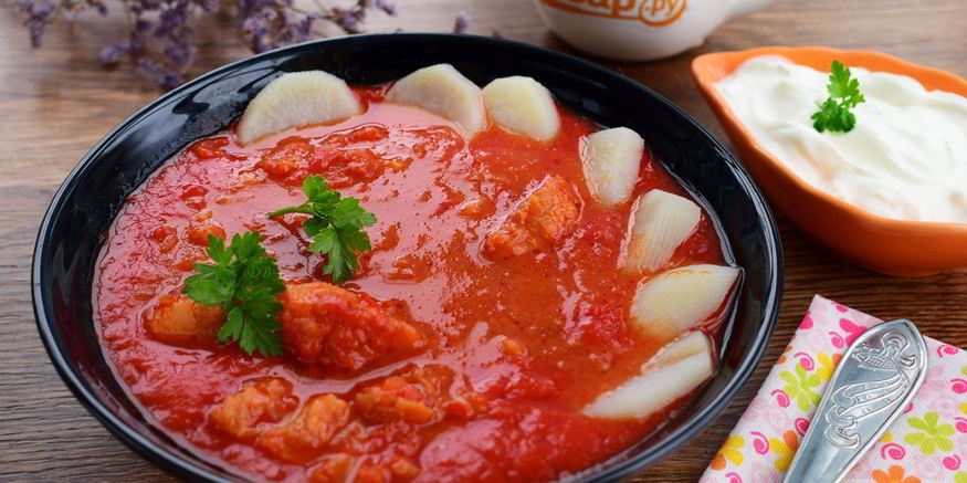 Рецепт томатной похлебки с рыбой и картофелем