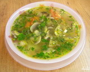 Постный грибной суп