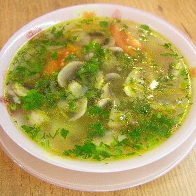 Постный грибной суп