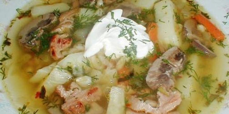 Рецепт куриного рассольника с грибами