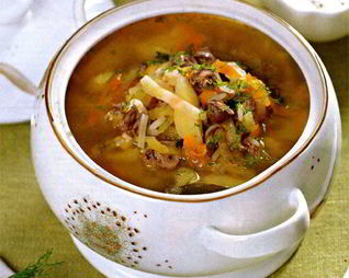 Рассольник из куриных потрошков