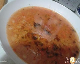 Рассольник из маринованных помидоров