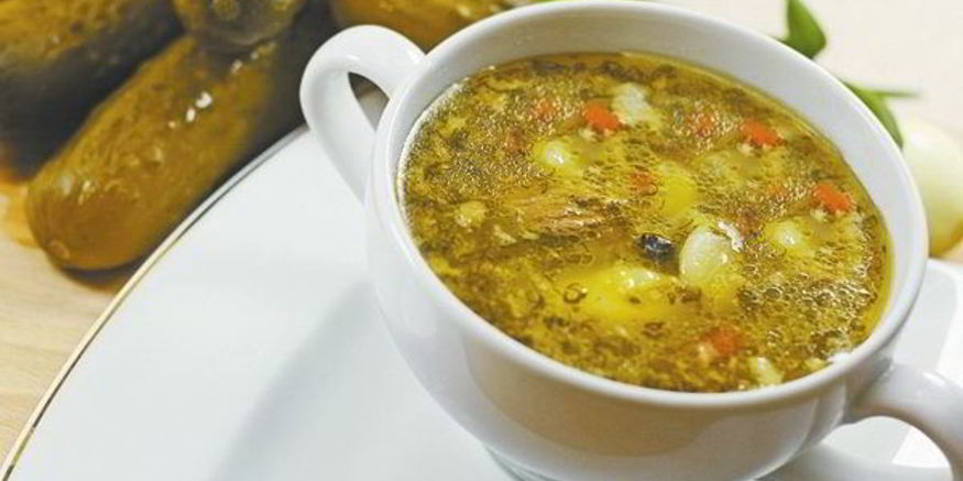 Рецепт рассольника из свинины