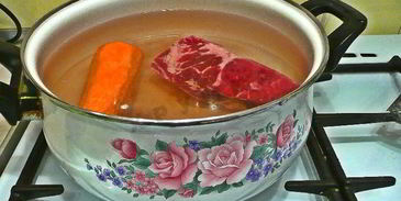 рассольник ленинградский с мясом перловкой и огурцами