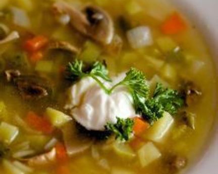 Рассольник на грибном бульоне