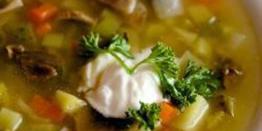 Рецепт рассольника на грибном бульоне