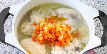 рассольник на курином бульоне