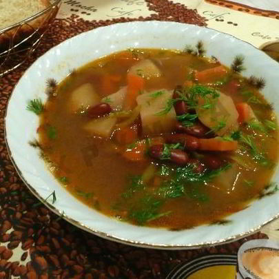 Рассольник с фасолью