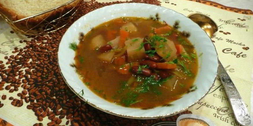 Рецепт рассольника с фасолью