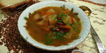 рассольник с фасолью