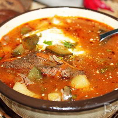 Рассольник с говядиной