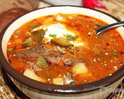 Рассольник с говядиной