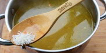 рассольник с гусиными потрошками