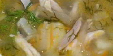 рассольник с курицей и рисом