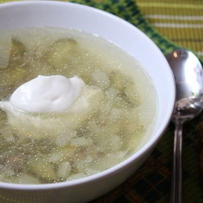Рассольник с перловкой без мяса