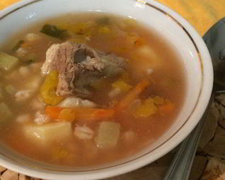Рассольник с перловкой