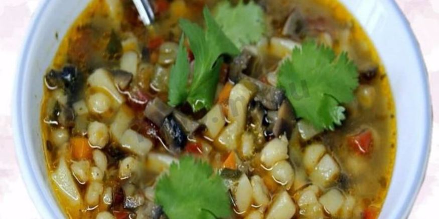 Рецепт рассольника с почками и солеными грибами