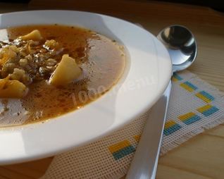 Рассольник с тремя крупами