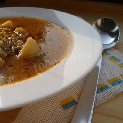 Рассольник с тремя крупами