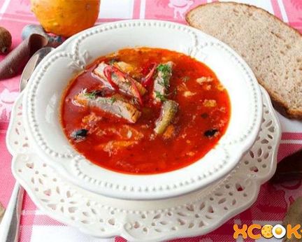 Рассольник со свининой и перловкой