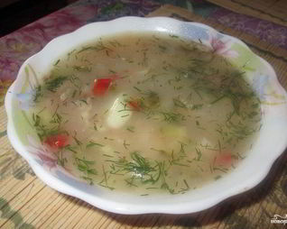 Рассольник со свининой