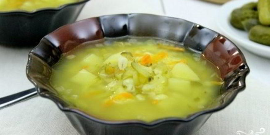 Рецепт вегетарианского рассольника с перловкой