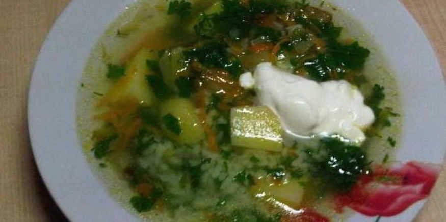 Рецепт вегетарианского рассольника с рисом