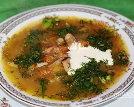 Кислые щи из квашеной капусты с грибами