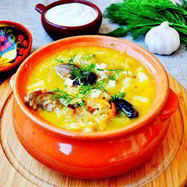 Рецепт Кислых щей с утиными потрошками и черносливом