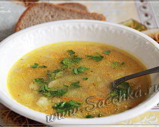 Постные щи из крошева с ячневой крупой