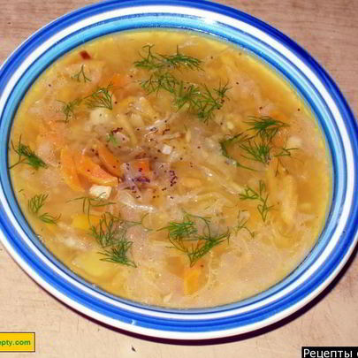 Постные щи из квашеной капусты