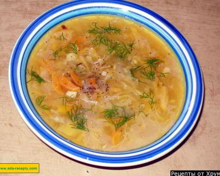 Постные щи из квашеной капусты