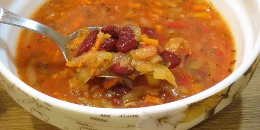 Рецепт постных щей с фасолью