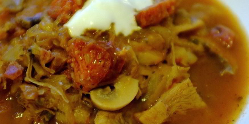 Рецепт щей из кислой капусты с грибами